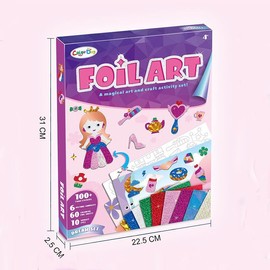 Harxin Foil Fun Kids, Foil Art for Children, Craft Kits for Girls Aged 3-10 Years, Activity Sets for Child, DIY Painting Activity, Travel Toys, Party Gifts, Birthday Gifts