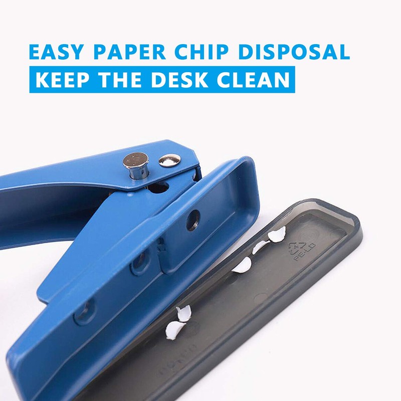 Single Handheld 1/4 Inches Hole Puncher, 20 Sheet Punch Capacity