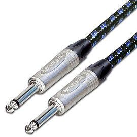 Designacable 8m Sommer Vintage Neutrik NP2X Jacks Custom Length Guitar Lead - Black/Blue