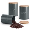 EHC Tea Sugar Coffee Canisters, Tea Sugar Coffee Containers Set