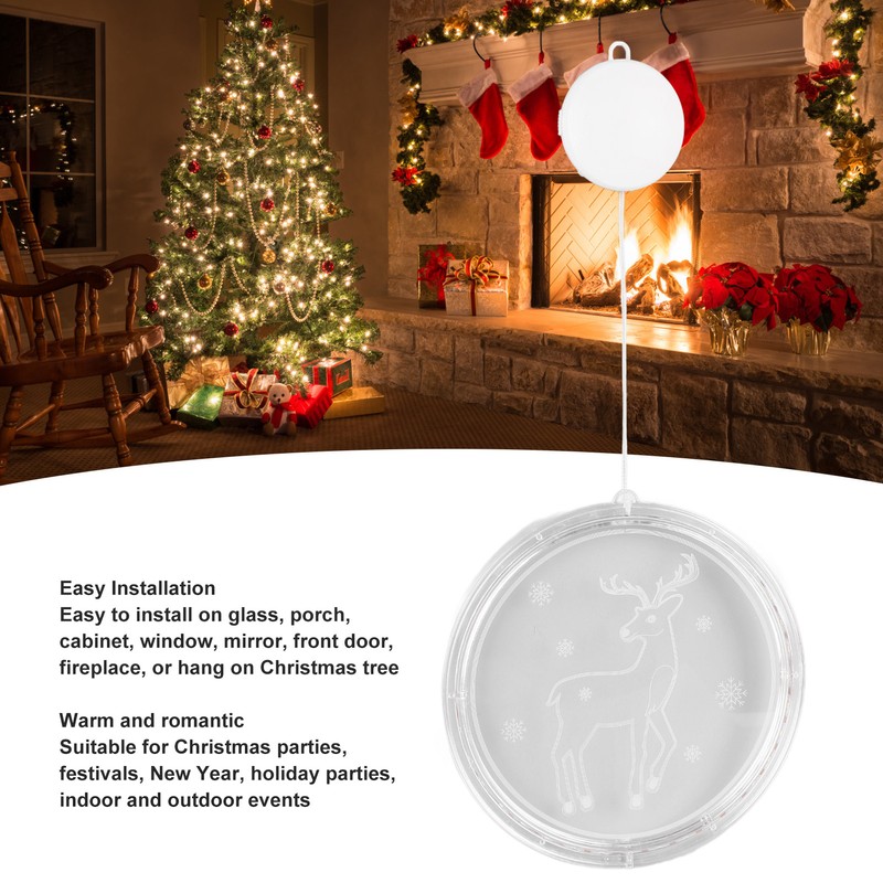 Christmas 3D Window Hanging Lights Clear Texture Exquisite Beautiful Acrylic