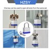 HZSY Padlocks Keyed Alike, Pack of 24, Laminated Steel Keyed