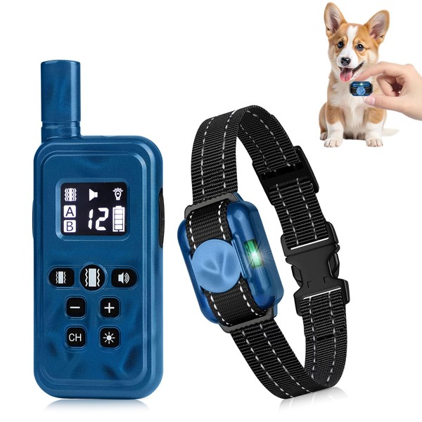 Smallest No Shock Dog Training Collar for Small Dogs 5-15lbs,