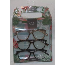 Franco Sarto THREE (3) PACK FRANCO SARTO UNISEX PREMIUM READING GLASSES +1.50 UVA UVB PROTECT