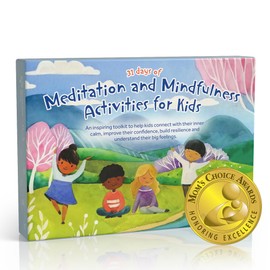 Meditation Cards for Kids - Mindful Activity Kit - Mindfulness Cards for Toddler to 10 Year Olds - Positive Affirmations Cards - by a Certified Meditation Teacher