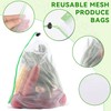 Rayakt 8-Pack Reusable Mesh Produce Bags - 30x35cm Eco-Friendly See-Through