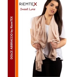 DOLCE ABBRACCIO SWEET LOVE Women's Chiffon Scarf / Stole for Spring, Summer, All Year Round -