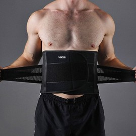 Men's Lumbar Support Belt for Exercise and Waist Protection Black/M