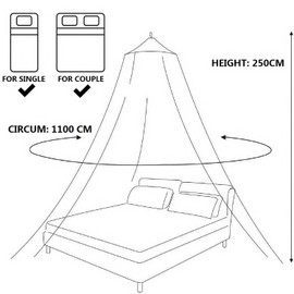 Kiuiom Mosquito Net Bed Canopy, Fine Mesh as Mosquito Protection, Fly Net, Mosquito Nets, 0.6 x 2.5 x 11 m Mosquito Net Travel Bed Canopy Mosquito Net Bed for Double Beds Single Bed