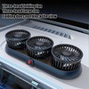 Fan for Car - Three-head Dashboard Fan Portable | 3