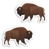 2 x 10cm American Bison Vinyl Stickers - Wild Animal