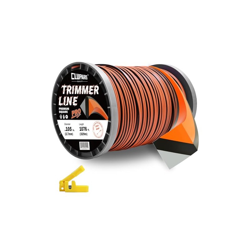 Cluparis 5-Pound Super Heavy Duty Trimmer Line .105-Inch-by-1076-ft Square Pro