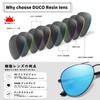 DUCO 3025K Men's Polarized Sunglasses, UV400, Aviator, Teardrop Sunglasses, For