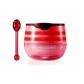 Lip Mask Lip Sleeping Mask Overnight, Strawberry Lip Masks Skincare Lip Oil, Lip Moisturiser for Dry Chapped Peeling Cracked Lips Fades Lip Lines,Lip Balm Locks In Moisture Lip Care