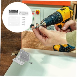 LALAFINA Door Catcher Cupboard 4pcs Stopper Invisible l Shape Wardrobe Catch Closet Catch