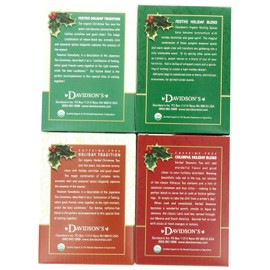 Davidson's Tea Assorted Christmas Teas, 8-Count Tea Bags (Pack of 12)