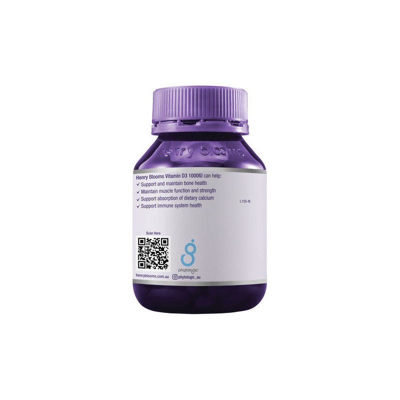 Henry Blooms Vitamin D3 1000Iu 60 Capsules