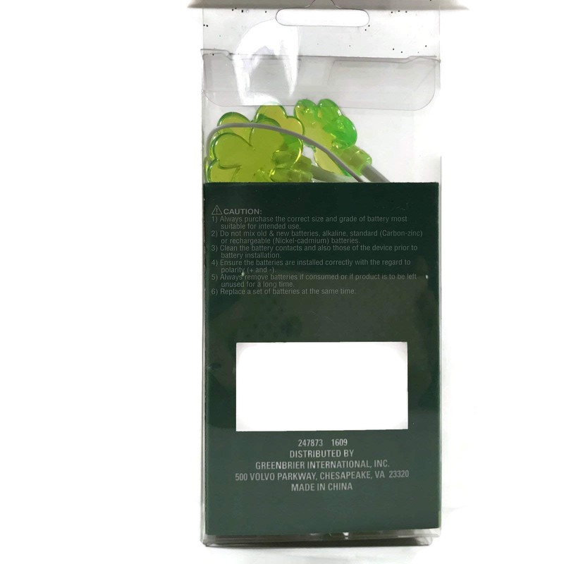 Greenbrier St Patrick's Day LED String Lights 10 lights Battery