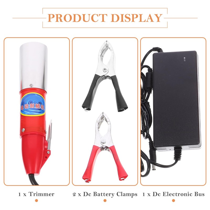 PRETYZOOM Electric Fish Scale Scraper Corded Scaler with Waterproof Motor