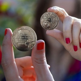 Lucky Coin for Special Occasions - Good Luck Coins | Engraved Special Message, Keepsake Gift Set, New | Coin Token Charm for Family, Friends, Relatives Or Someone Special (Dearest Friend)