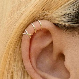 Ear Cuffs Non Piercing Ear Cuff Earrings for Women Hypoallergenic Clip on Fake Earring Ear Wrap Cartilage Earrings Cute Jewelry Trendy Stuff Stocking Stuffers