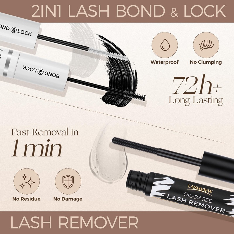 LASHVIEW Diy Eyelash Extension Kit, DIY Cluster Lashes, 10-16mm Multilayered