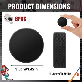 RoundFunny 6 Pcs Small Hockey Puck 1.42 x 0.51 Inch Mini Table Hockey Puck Accessories for Table Game Adults Fun Entertainment Equipment Gifts