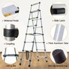 Telescoping Ladder 1.93M/6.5FT A-Frame Aluminum Extension Ladder Multi-Purpose Adjustable Folding