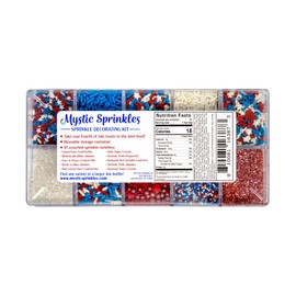 Mystic Sprinkles Fourth of July Sprinkles Mixes (United Stars Decorating Kit 5.5oz)