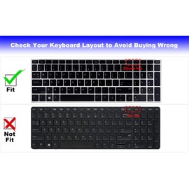 Keyboard Cover for 15.6" HP ProBook 450(G5/G6/G7) 455(G5/G6/G7) 650 G4 G5|17.3" HP ProBook 470 G5 (Not Fit ProBook 450/455 G8 G4 G3 G2 G1, ProBook 650 G8 G3 G2 G1)-Black