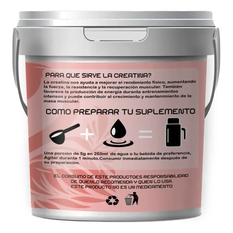 Creatina Monohidratada Flamish 3kg 600 Servicios Sabores