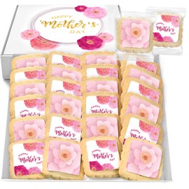 Mother's Day Cookies Party Favors bulk 24 Pack Gift INDIVIDUALLY WRAPPED For Mom Mother | Decorated Sugar Cookies Food Gift Basket