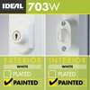 Ideal Security Keyed Deadbolt for Storm and Screen Doors, White