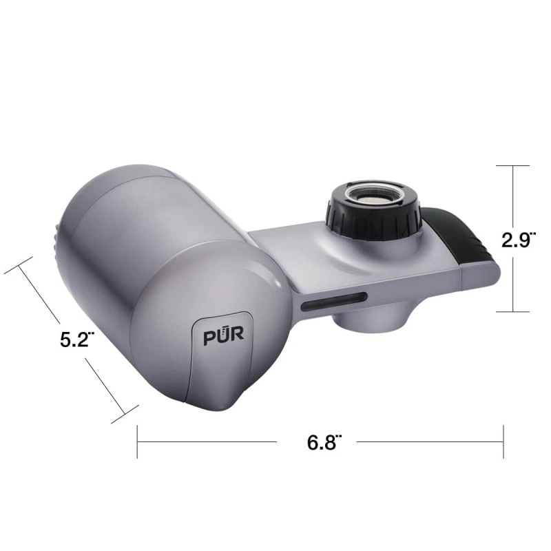 PUR PLUS Faucet Mount Water Filter System Metallic Grey 3