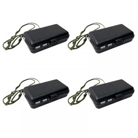 Mini Tackle Box, 4PCS Waterproof Pocket Tackle Storage Containers Plastic Fishing Organizer with Removable Dividers for Hook, Lures