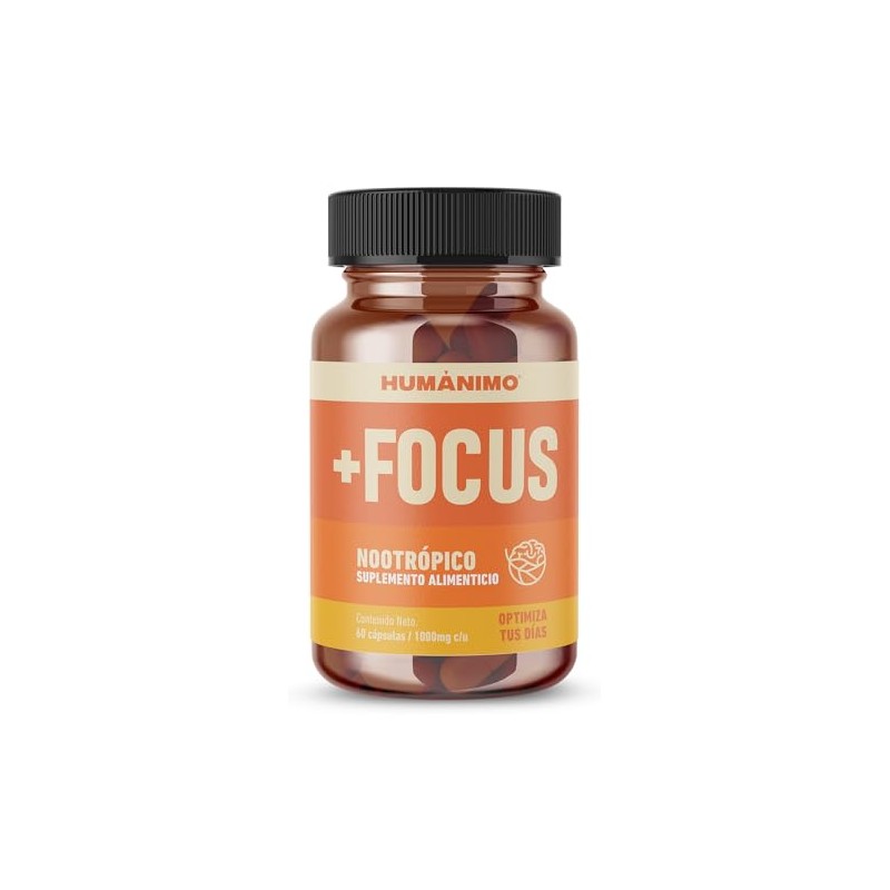 Humanimo Focus Suplemento Alimenticio Natural Mejorar Memoria Concentración Enfoque Teanina