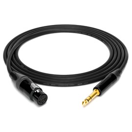 enoaudio Mogami 2534 Quad Professional Studio Cable Balanced Neutrik Gold XLR Female - 6.3 mm TRS Jack HiFi Black 2.0 m