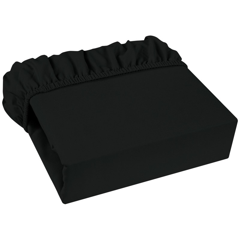 Soroor® Bedding & Linen, Microfiber Fitted Bed Sheets Double, Black