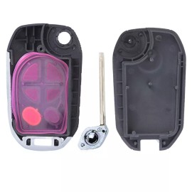 keyecu Upgraded Flip Remote Key Shell Fob for Toyota Highlander Sequoia Sienna Tacoma