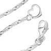 CLEVER SCHMUCK Silver Elegant Women's Anklet Singapore 25/27 cm Twisted