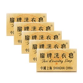 BEE & FLOWER Fan Laundry Soap Bar Laundry Stain Remover Handwash Bar Soaps For a Delicate Wash (5.3 Oz x 5)