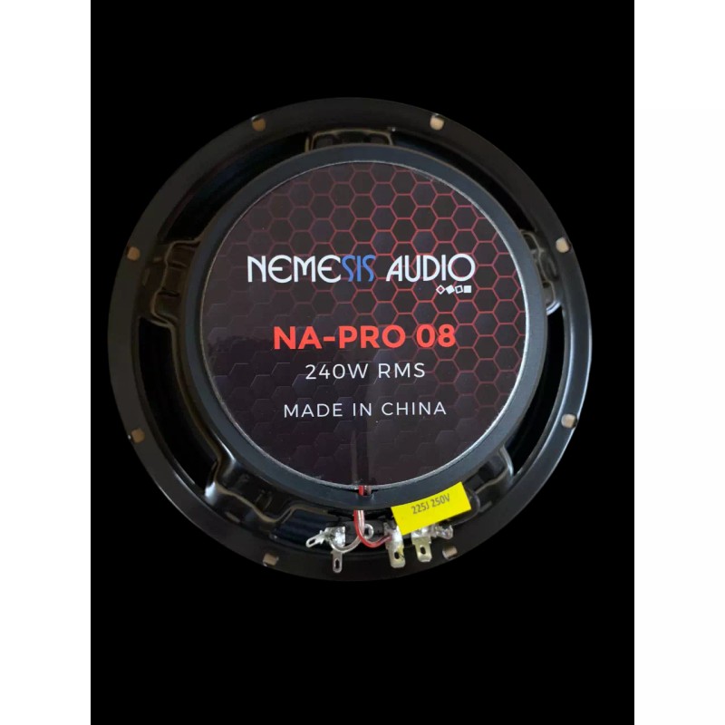 Nemesis Audio NA-PRO08 8" 240W Midrange Speaker with Built-in Bullet