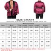 Maazusa Men Red Silk Robe jacket and Black Pants, Hugh