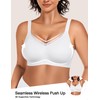 VRVOICE Wireless Bras for Women No Underwire V Mesh Seamless