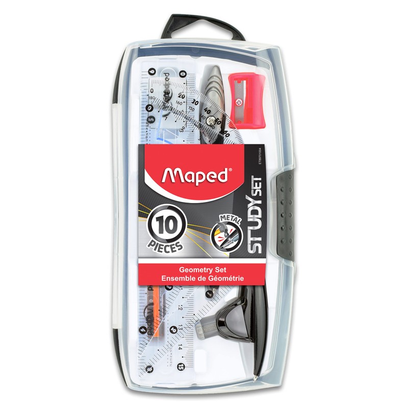 Maped Study Geometry 10 Piece Set - Advanced Student Kit