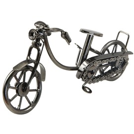 Vintage Bicycle Model Statue Iron Art Retro Bike Figurine Metal Bicycle Ornament Handcrafts Gift for Home Office Library Desk Decoration Birthday Christmas Ideal Dad Man Boy Gift（ZC003）