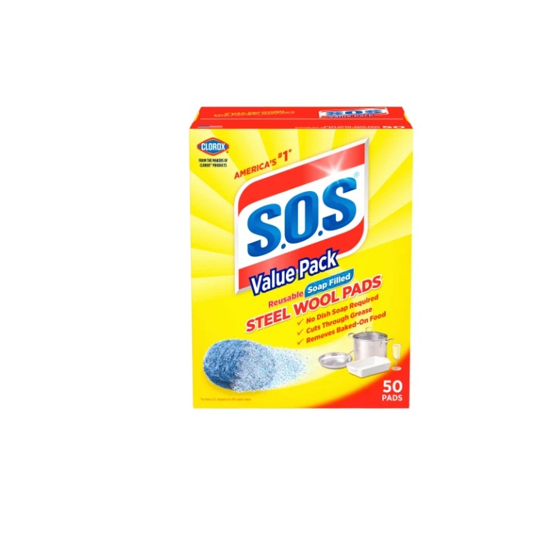 S.O.S. Steel Wool Soap Pads, 50 Ct ( PACK OF