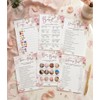 Twinkle & Twine Pink Floral Girl Baby Shower Games Bundle