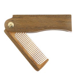 Vimfashi Wooden Beard Moustache Combs Folding Pocket Carving Hair Comb for Men and Women with Adjustable Angle for Grooming Beard and Hair Gift for Dad Mom