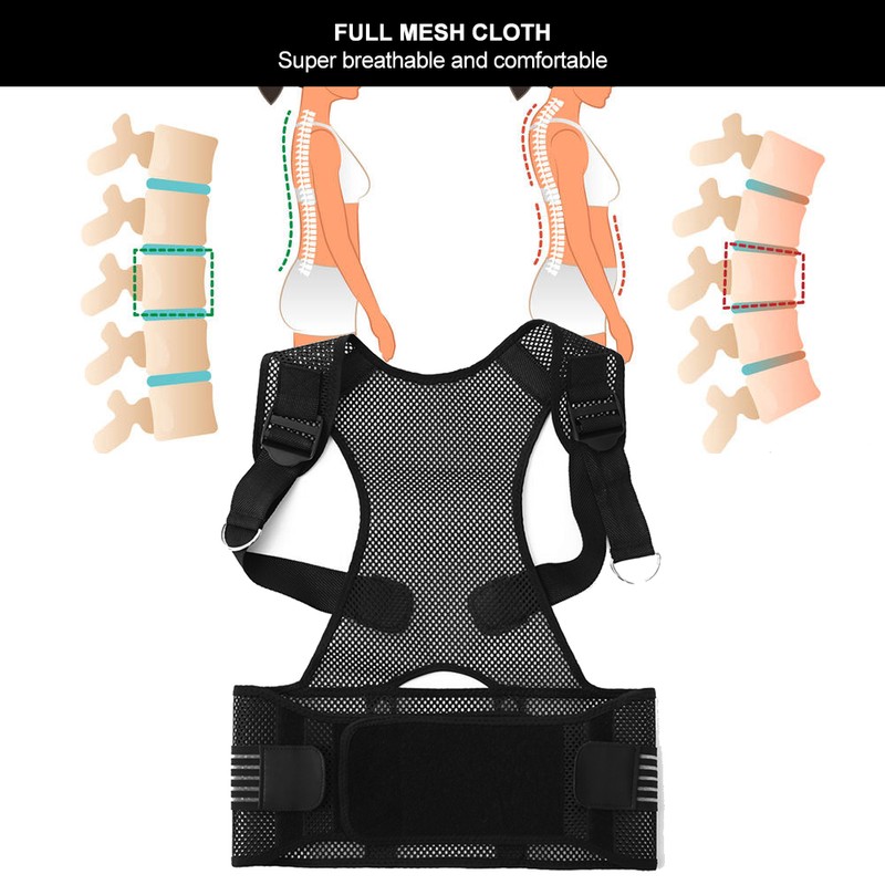 Posture Corrector Thin Mesh Cloth Shoulder Back Waist Wrap Brace